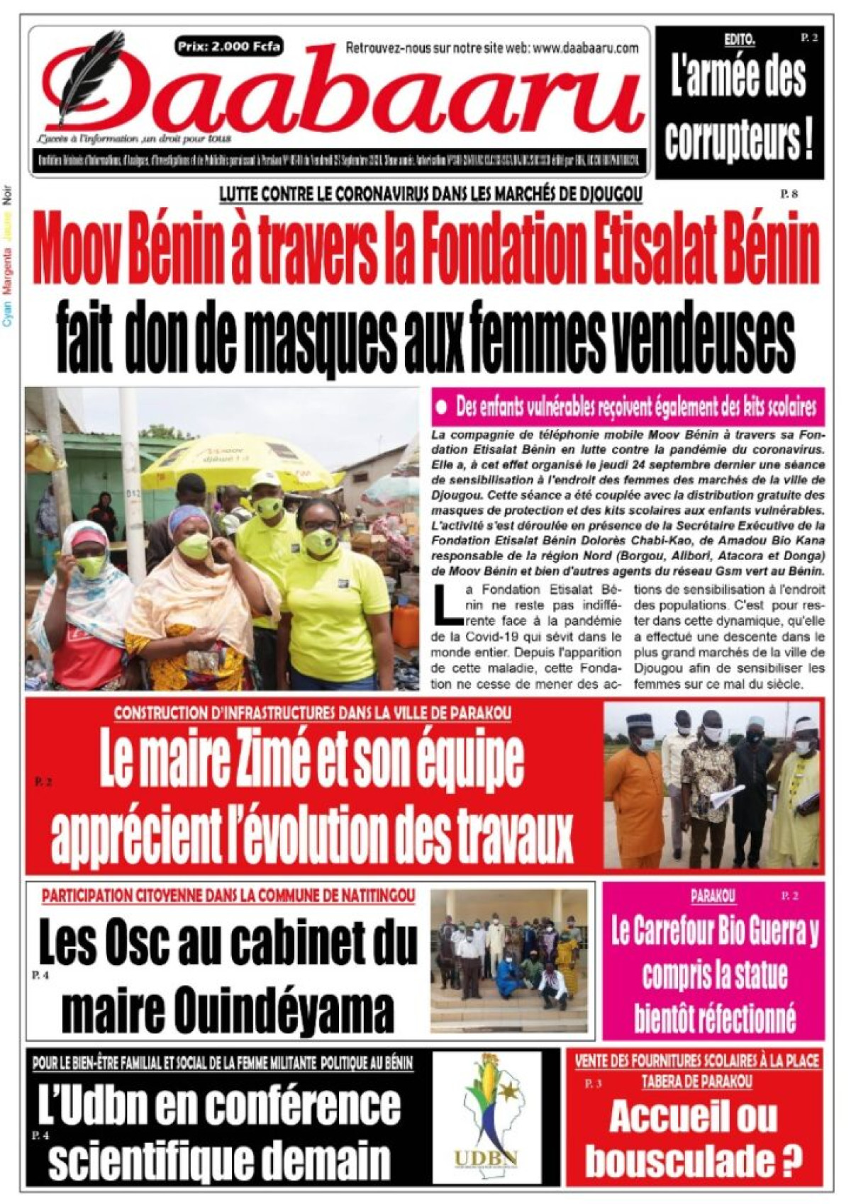 Parution du vendredi 25 septembre 2020