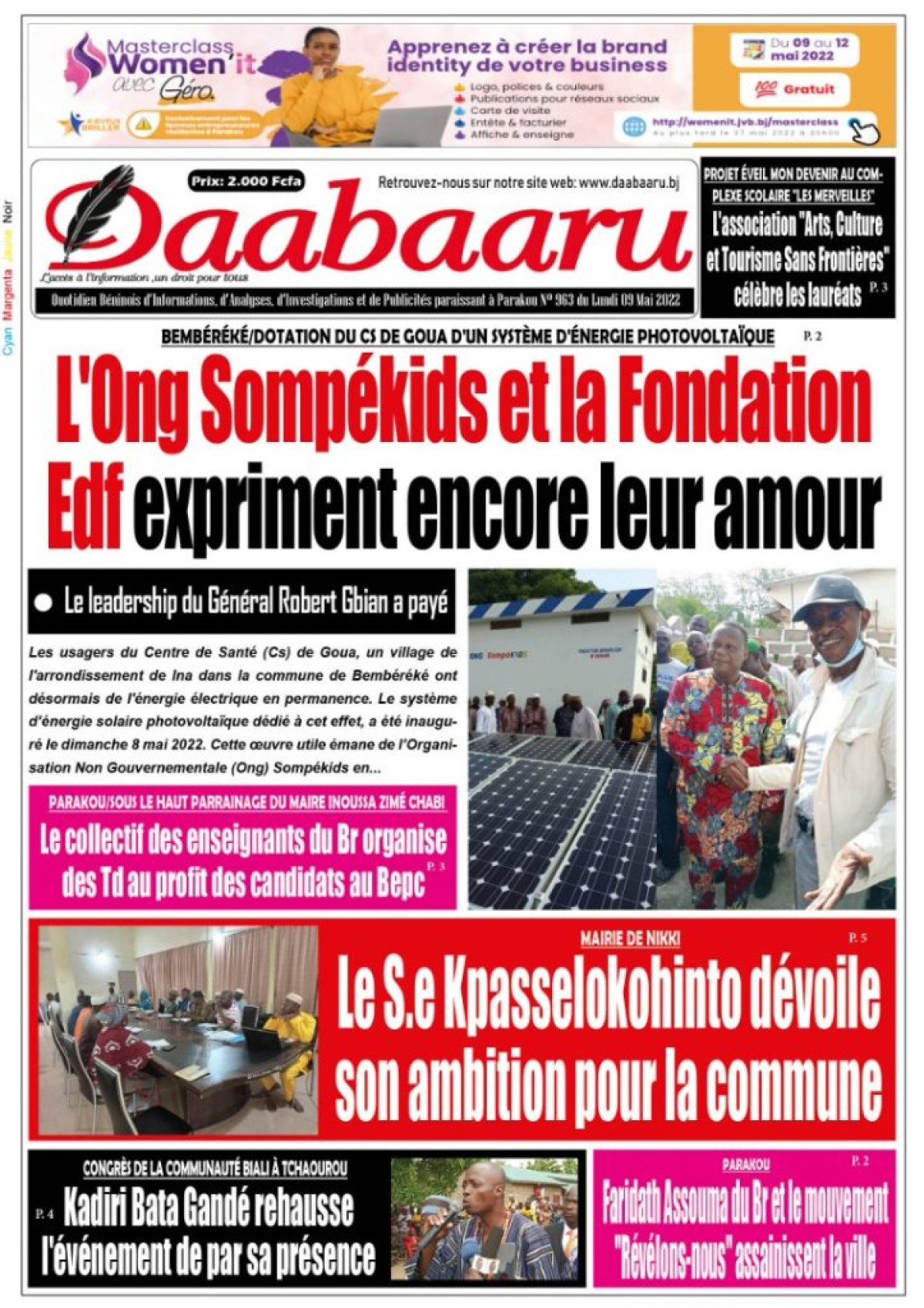 UNE DU LUNDI 9 MAI 2022