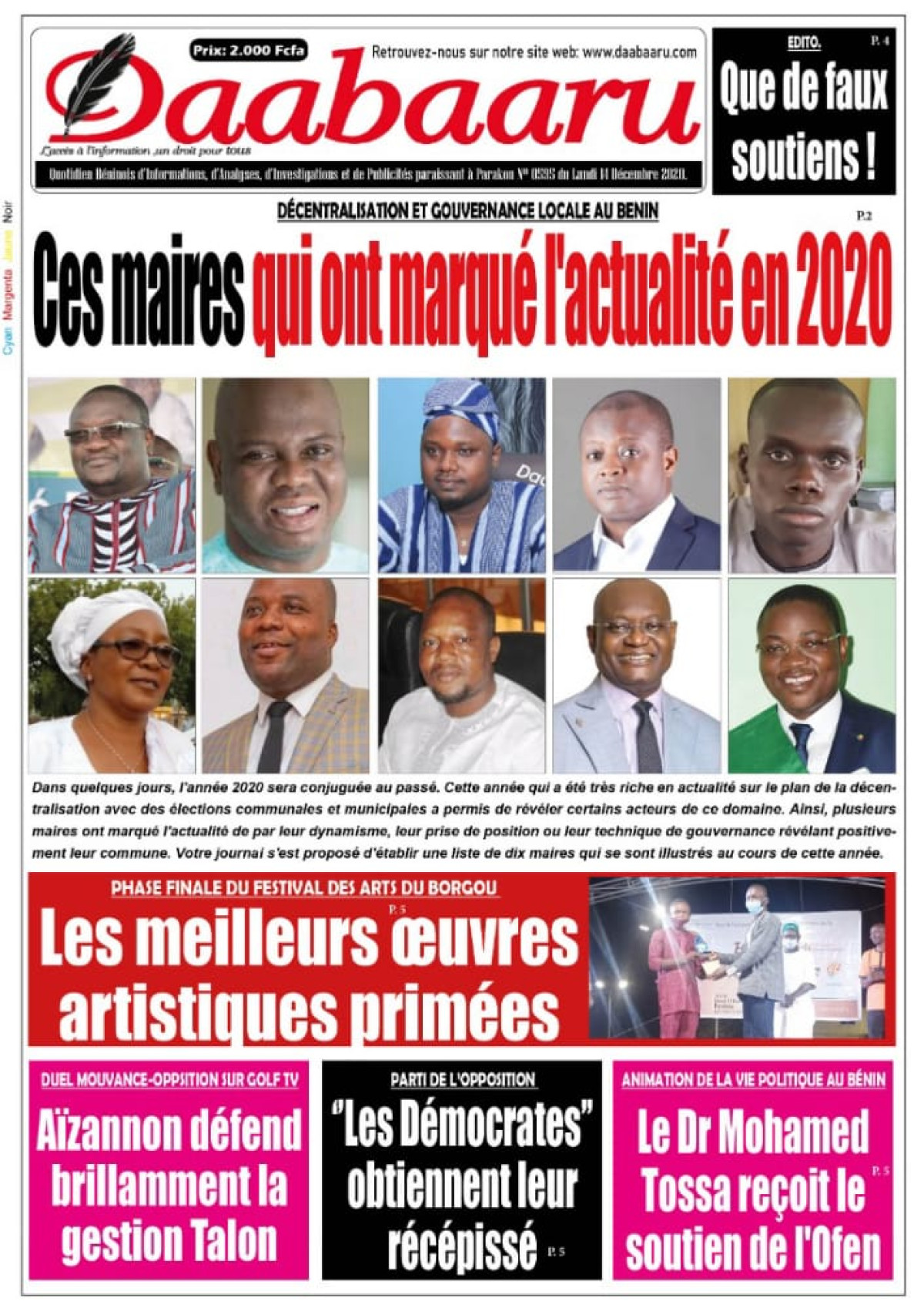 Parution du lundi 14 décembre 2020