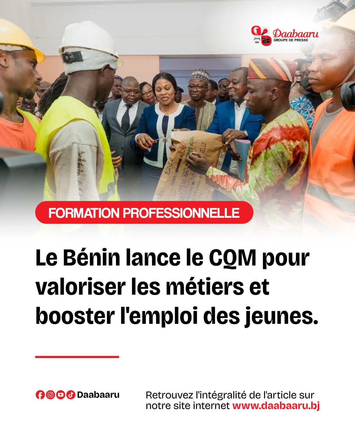 Formation professionnelle: le Bénin lance le cqm pour valoriser les compétences et booster l'emploi des jeunes
