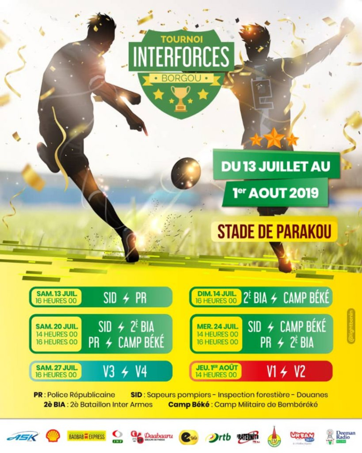 TOURNOI INTER FORCES DU BORGOU: Deux camps militaires s&rsquo;affrontent aujourd&rsquo;hui