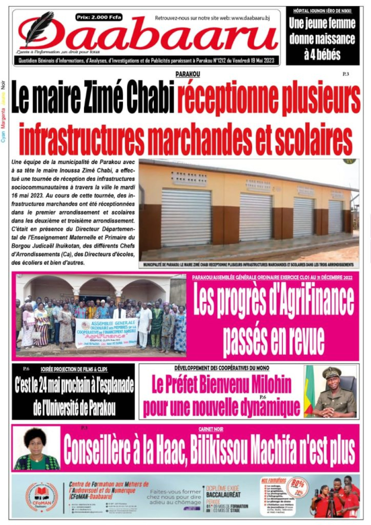 UNE DU VENDREDI 19 MAI 2023