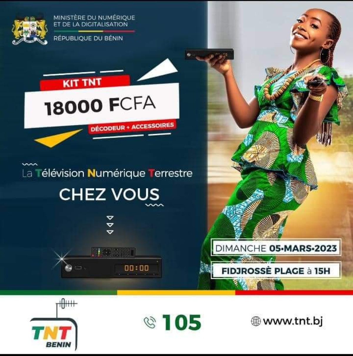 BÉNIN/TÉLÉVISION NUMÉRIQUE TERRESTRE (TNT) : La vente du décodeur lancée à Cotonou