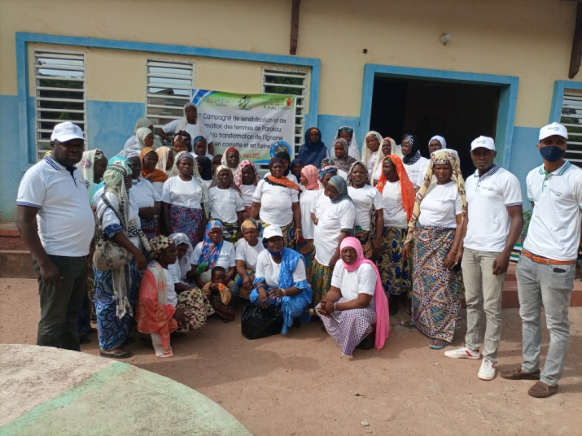 TRANSFORMATION DE L’IGNAME EN COSSETTE ET FARINE : L’association Palmier Bénin forme des femmes de Parakou