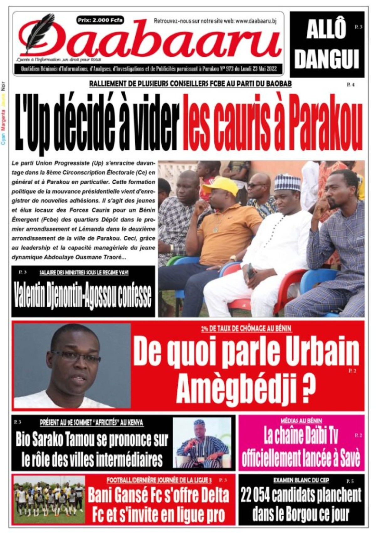 UNE DU LUNDI 23 MAI 2022