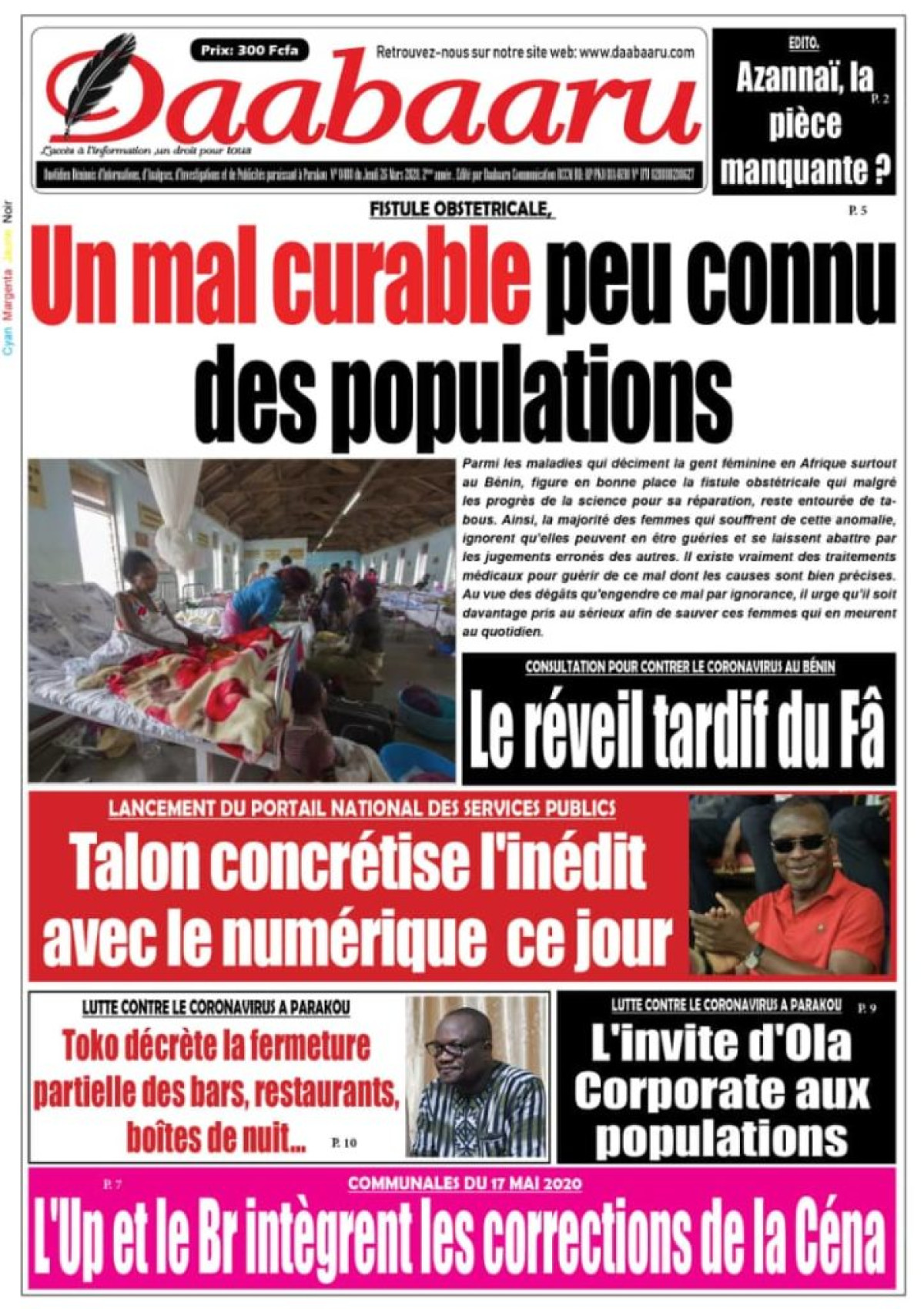 Parution du jeudi 26 mars 2020