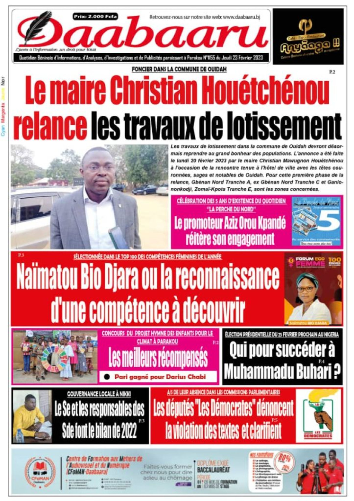 UNE DU JEUDI 23 FÉVRIER 2023