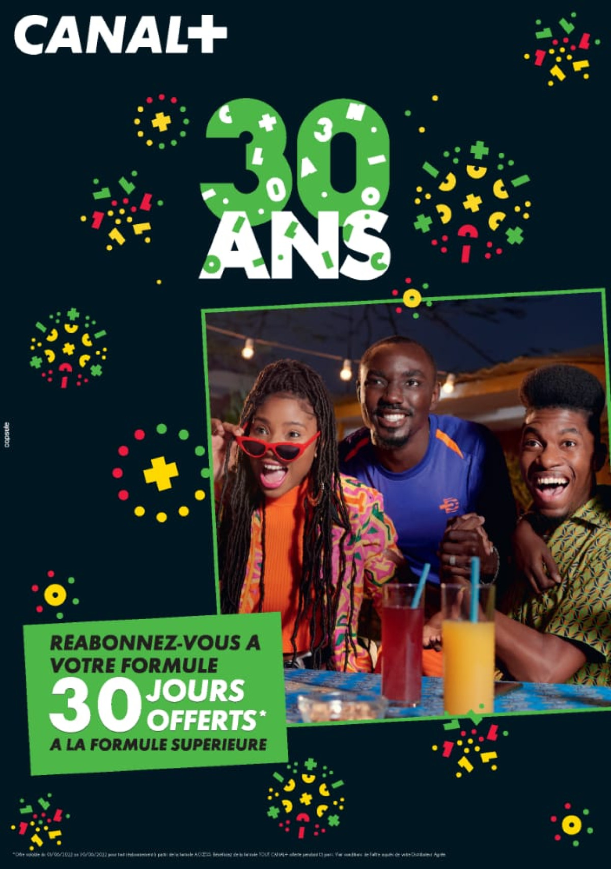 À L’OCCASION DE SES 30 ANS D’ANNIVERSAIRE : Canal + Bénin offre 30 mois d’abonnement « faalaa! » au 300ème abonné . Le décodeur cédé à 5000 Fcfa à partir de la formule Access