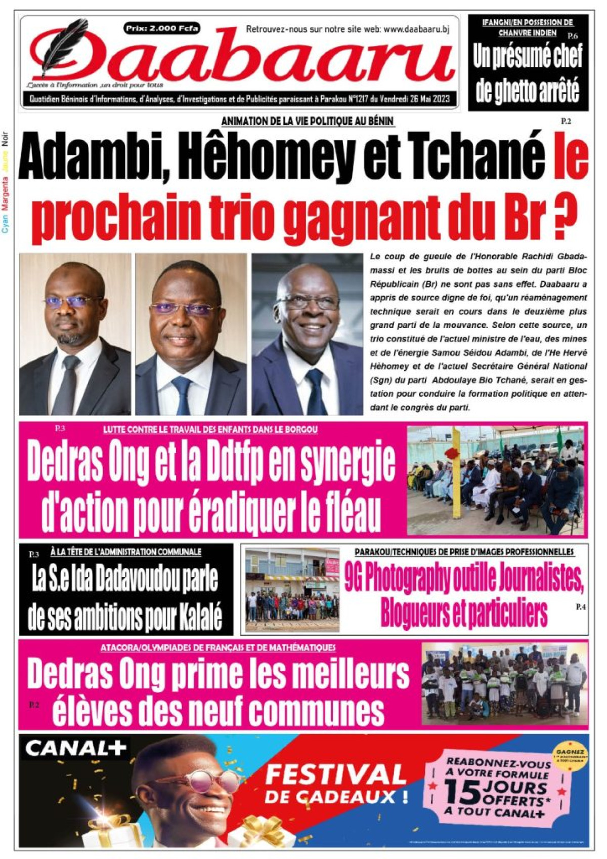 UNE DU VENDREDI 26 MAI 2023