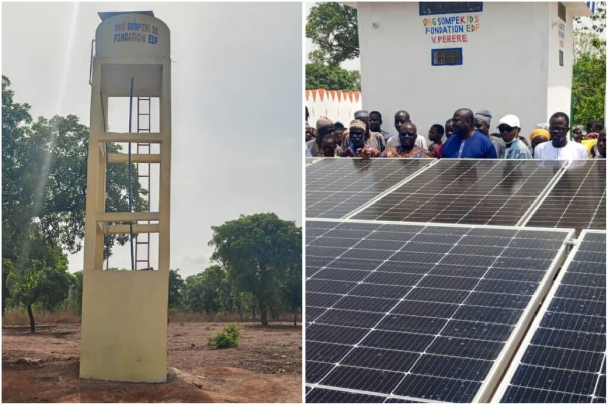 Ceg 2 Pèrèrè/Inauguration d’une centrale photovoltaïque et d’un château d’eau: l’Ong Sompékids et Edf créent un environnement propice à l’apprentissage