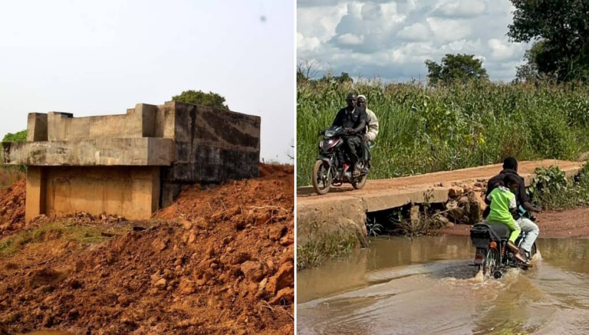 Chantier de construction d'un ouvrage de franchissement à Kouandé: pont de Kankou, vers un éléphant blanc sous Talon ?