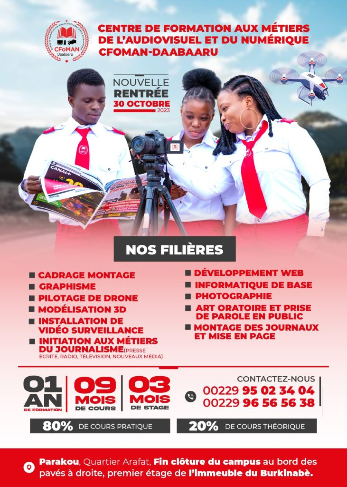 FORMATION AUX MÉTIERS DU NUMÉRIQUE ET DE L&rsquo;AUDIOVISUEL : Les étudiants du Cfoman-Daabaaru démarrent les cours ce jour