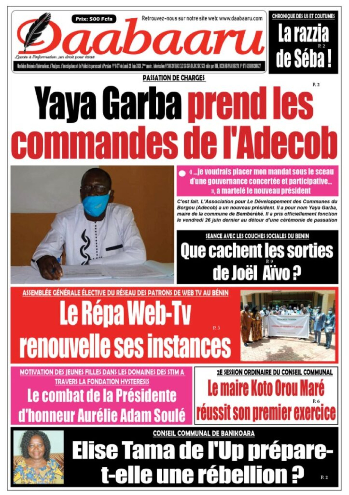 Parution du lundi 29 juin 2020