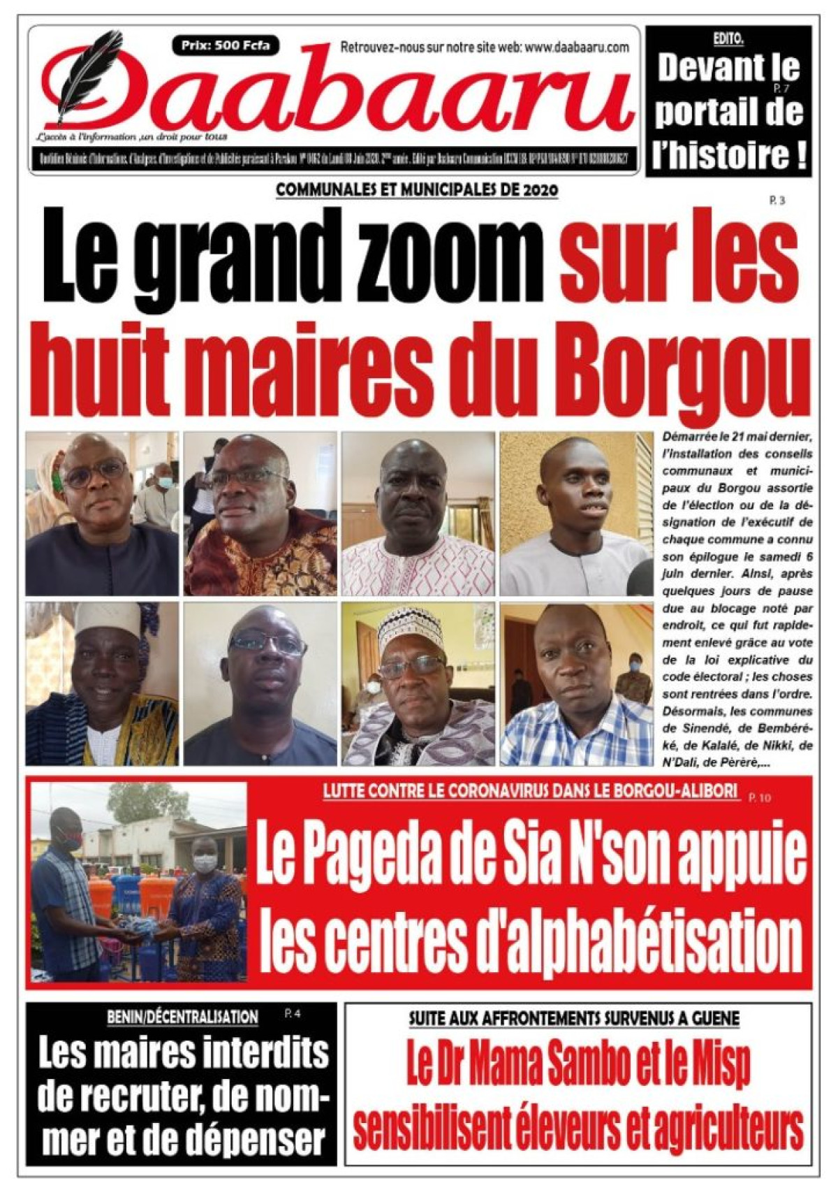 Parution du lundi 08 juin 2020