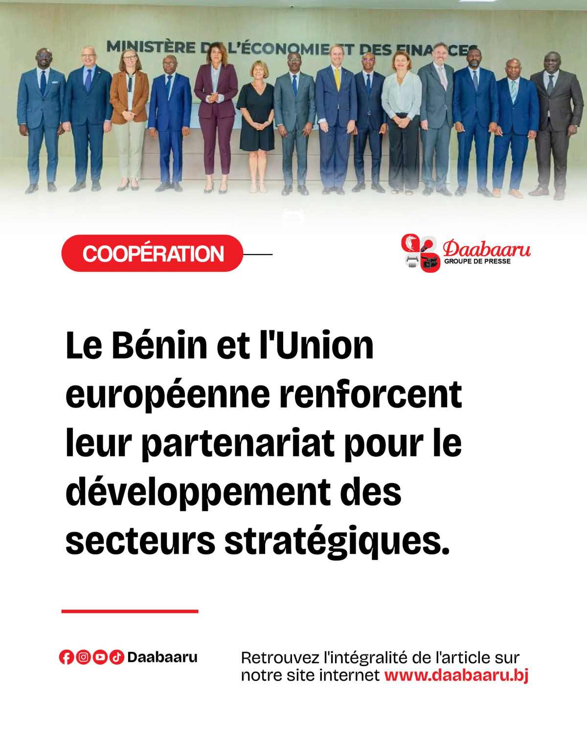 Coopération Bénin - Union Européenne: Cotonou et Bruxelles renforcent leur partenariat stratégique