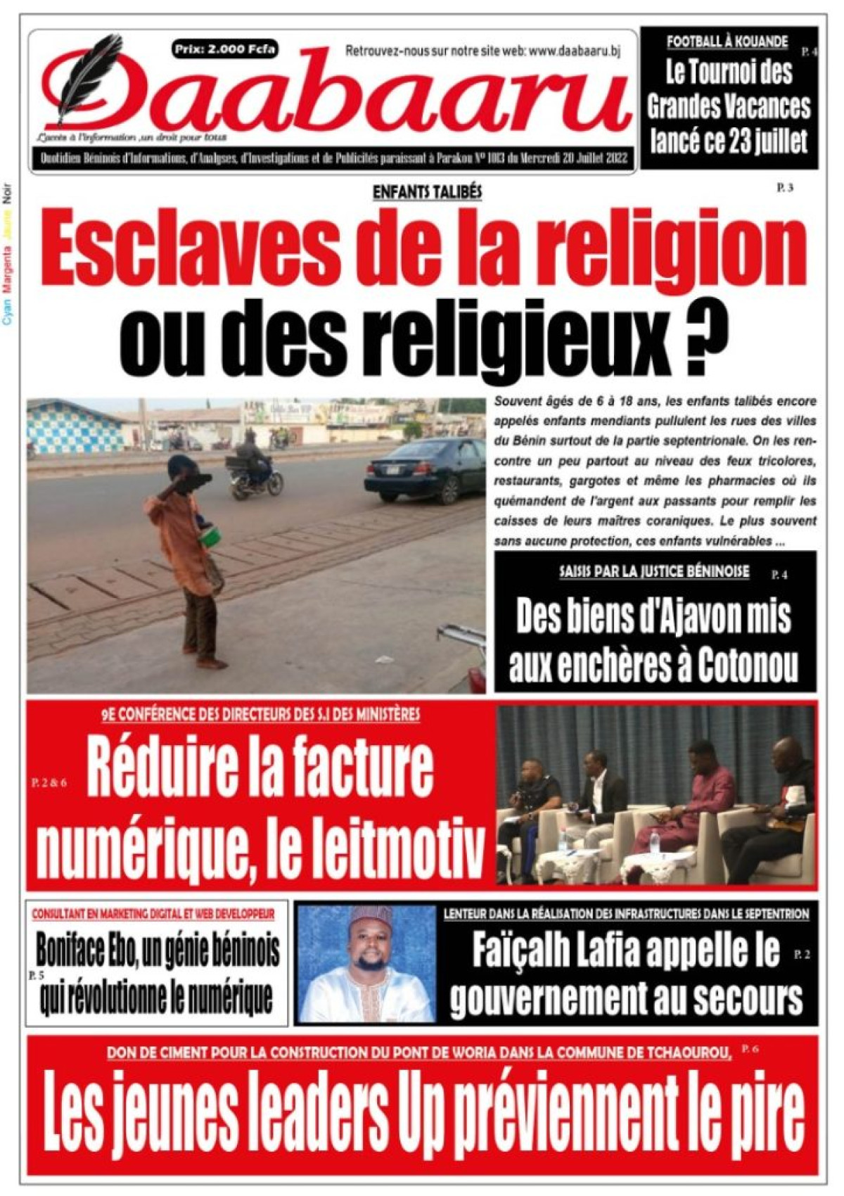 UNE DU MERCREDI 20 JUILLET 2022