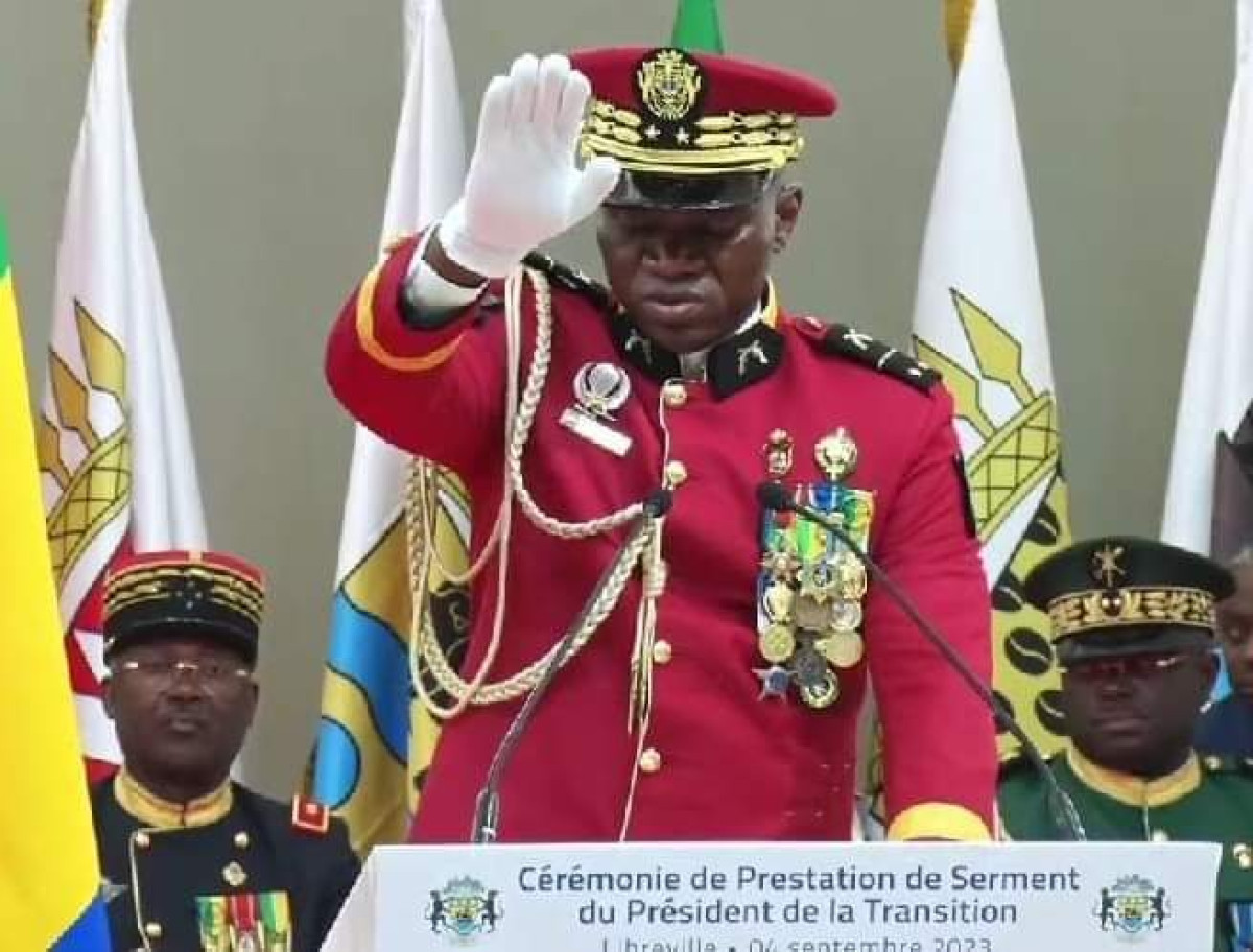 GABON : Le général Brice Nguema a prêté serment