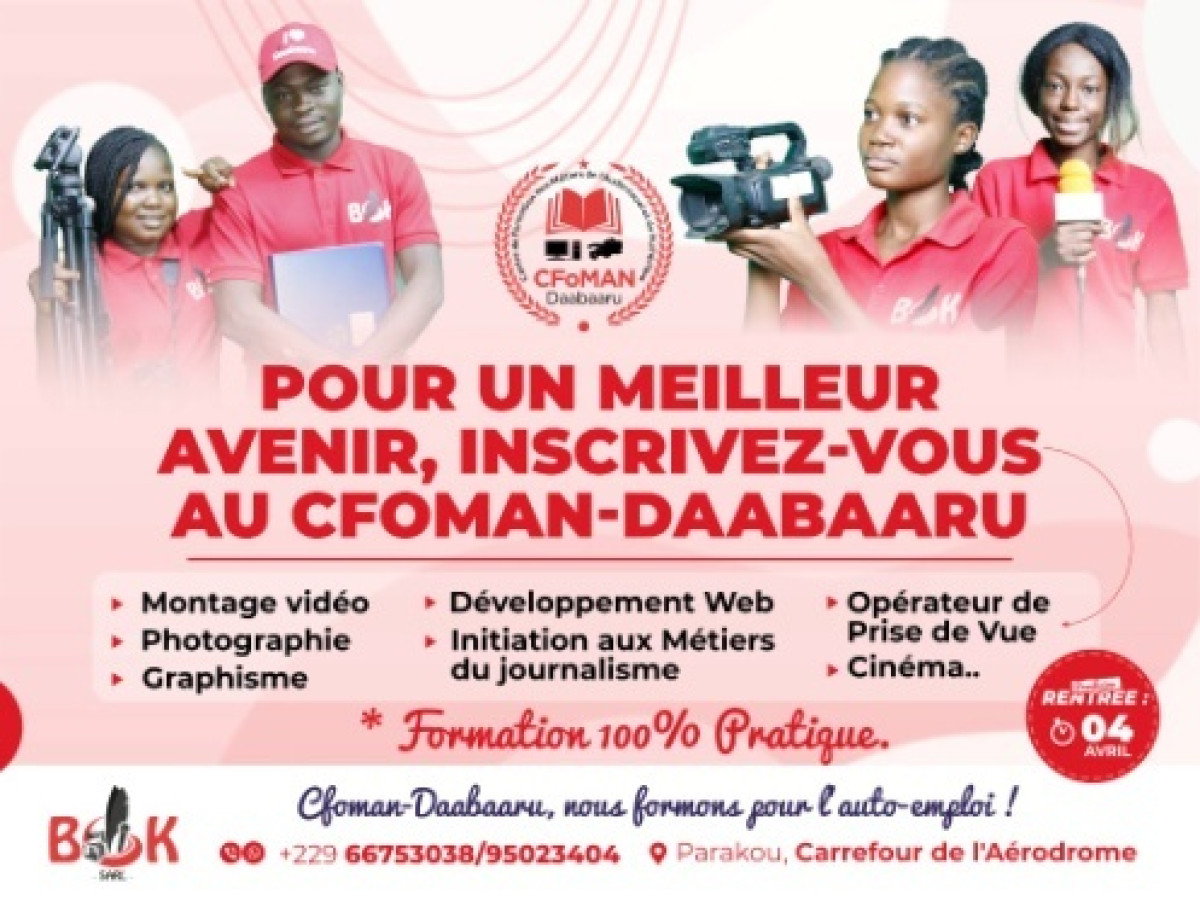 METIERS DE L&rsquo;AUDIOVISUEL ET DU NUMERIQUE : Voici pourquoi se faire former au Cfoman-Daabaaru