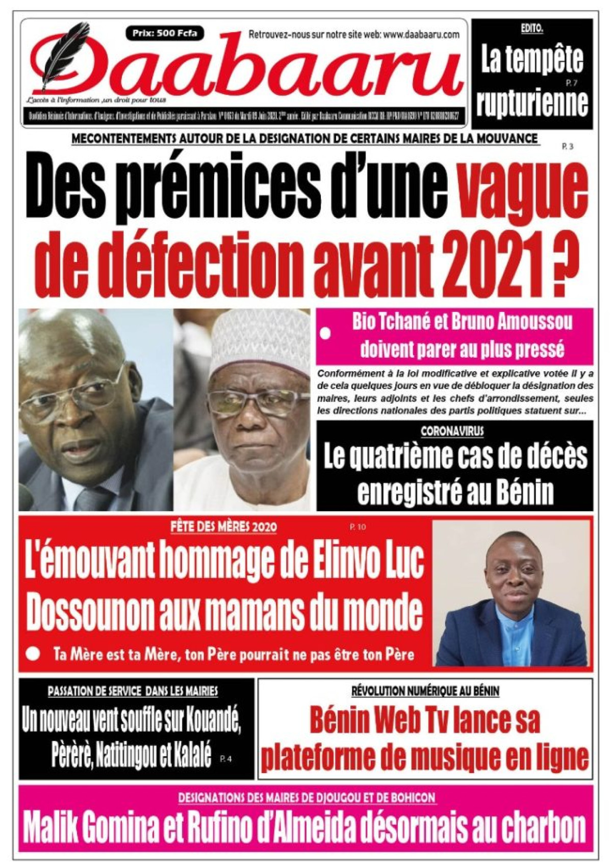 Parution du mardi 09 juin 2020