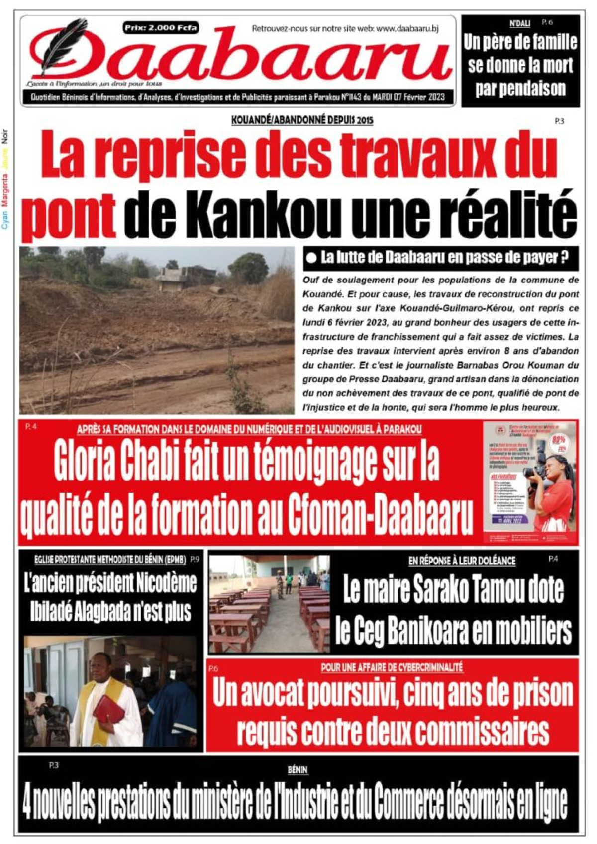 UNE DU MARDI 7 FÉVRIER 2023