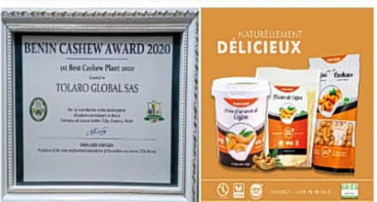 2E ÉDITION DU « BENIN CASHEW DAY » : Tolaro Global distinguée, 1ère créatrice de richesses dans l’industrie du cajou au Bénin