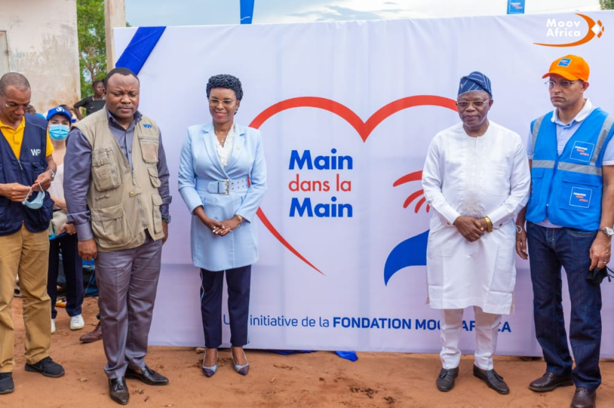 CONSTRUCTION D&rsquo;INFRASTRUCTURES DE CANTINE SCOLAIRE A L&rsquo;EPP GOULO SODJI : « Main dans la main », l&rsquo;initiative de la Fondation Moov Africa pour promouvoir l&rsquo;entraide, lancée