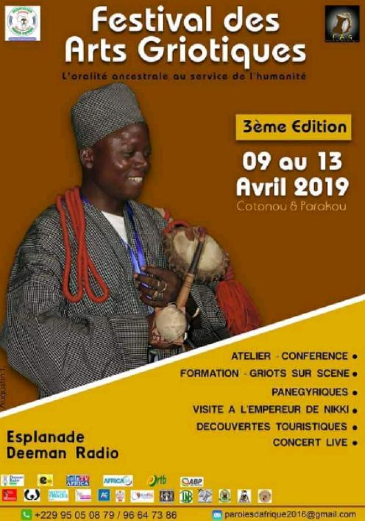 FESTIVAL DES ARTS GRIOTIQUES A PARAKOU :  La troisième édition démarre le 09 avril