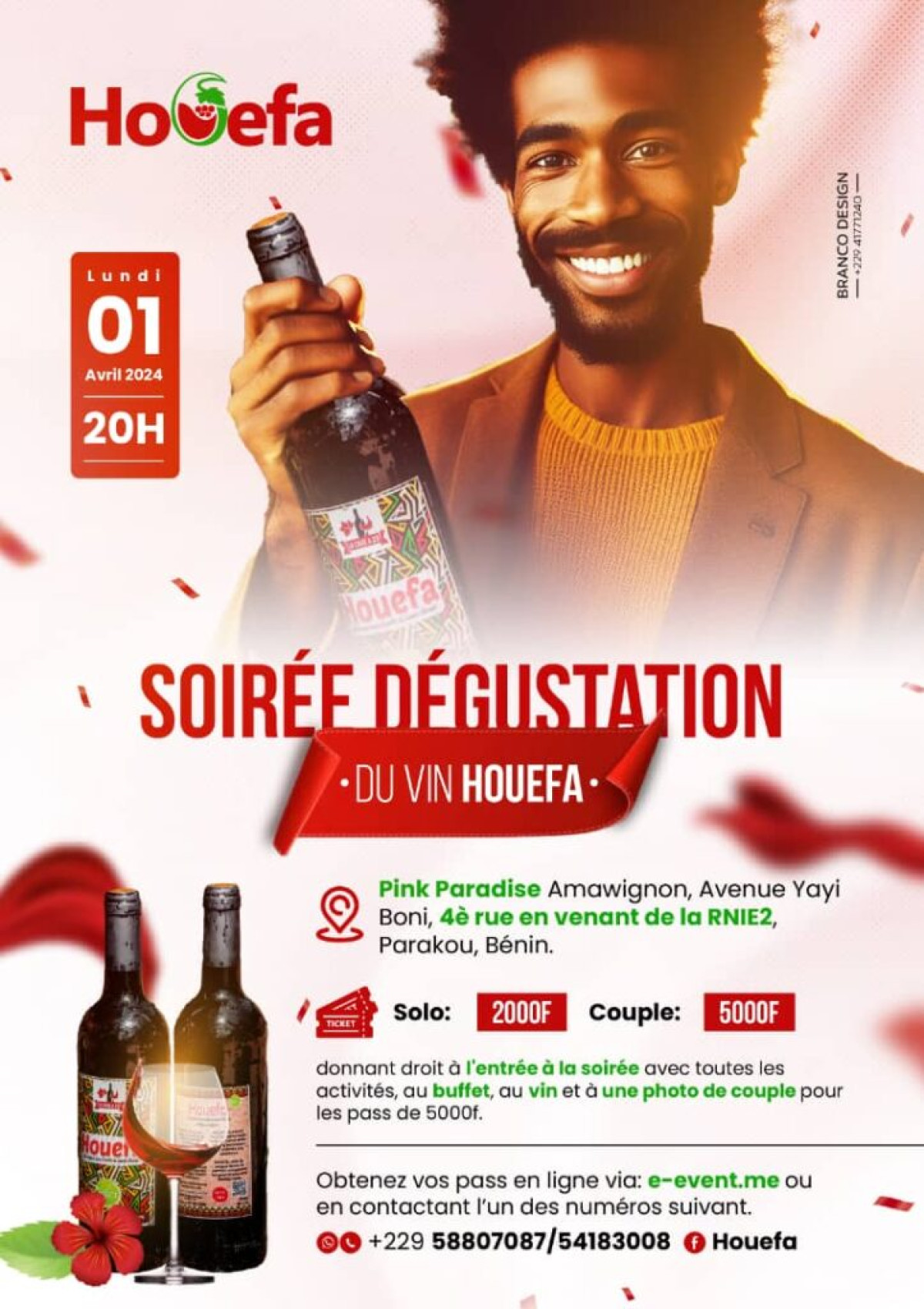 SOIRÉE DE DÉGUSTATION DU VIN HOUEFA À PARAKOU : Un événement à ne pas rater le 1er avril prochain