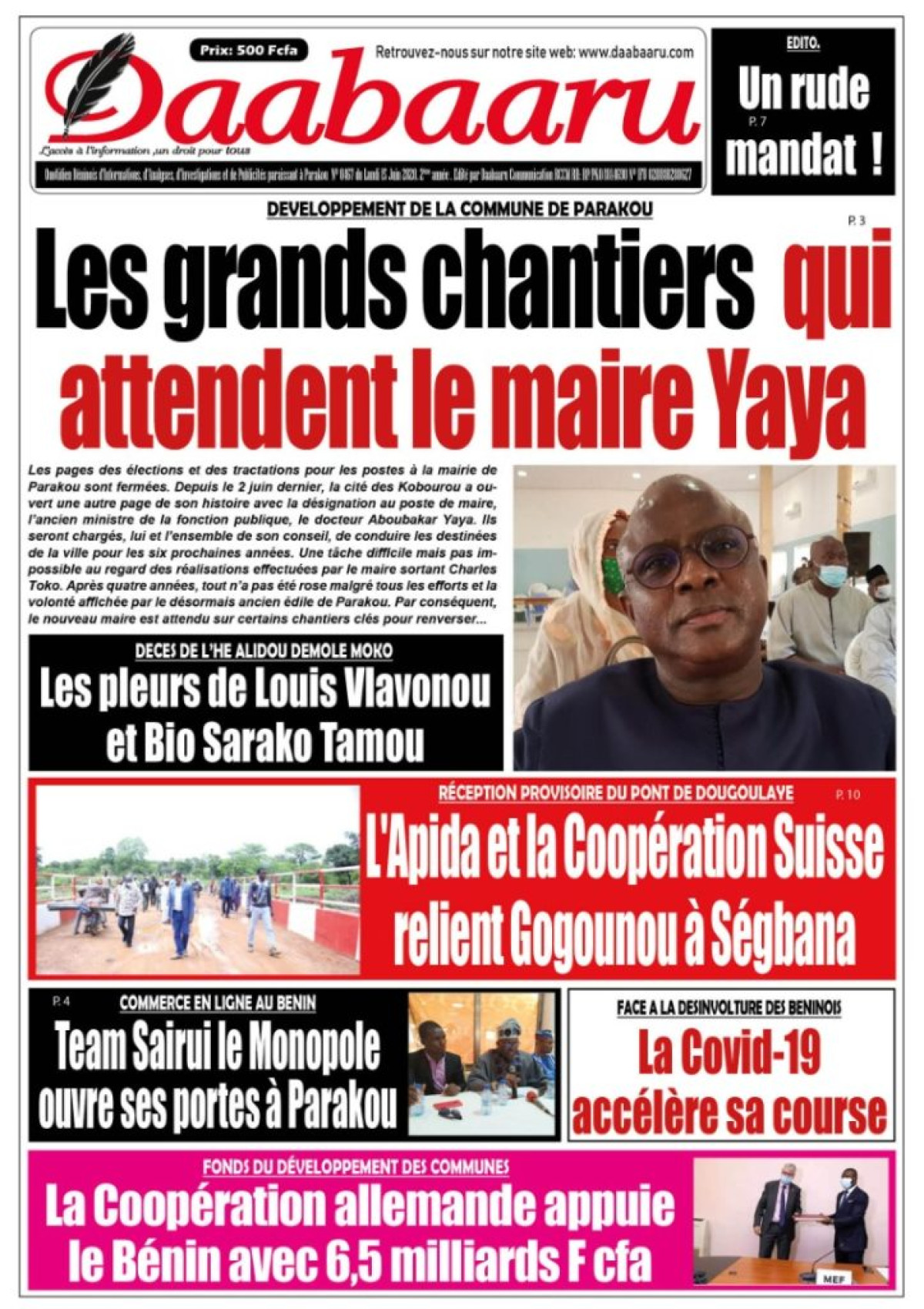 Parution du lundi 15 juin 2020