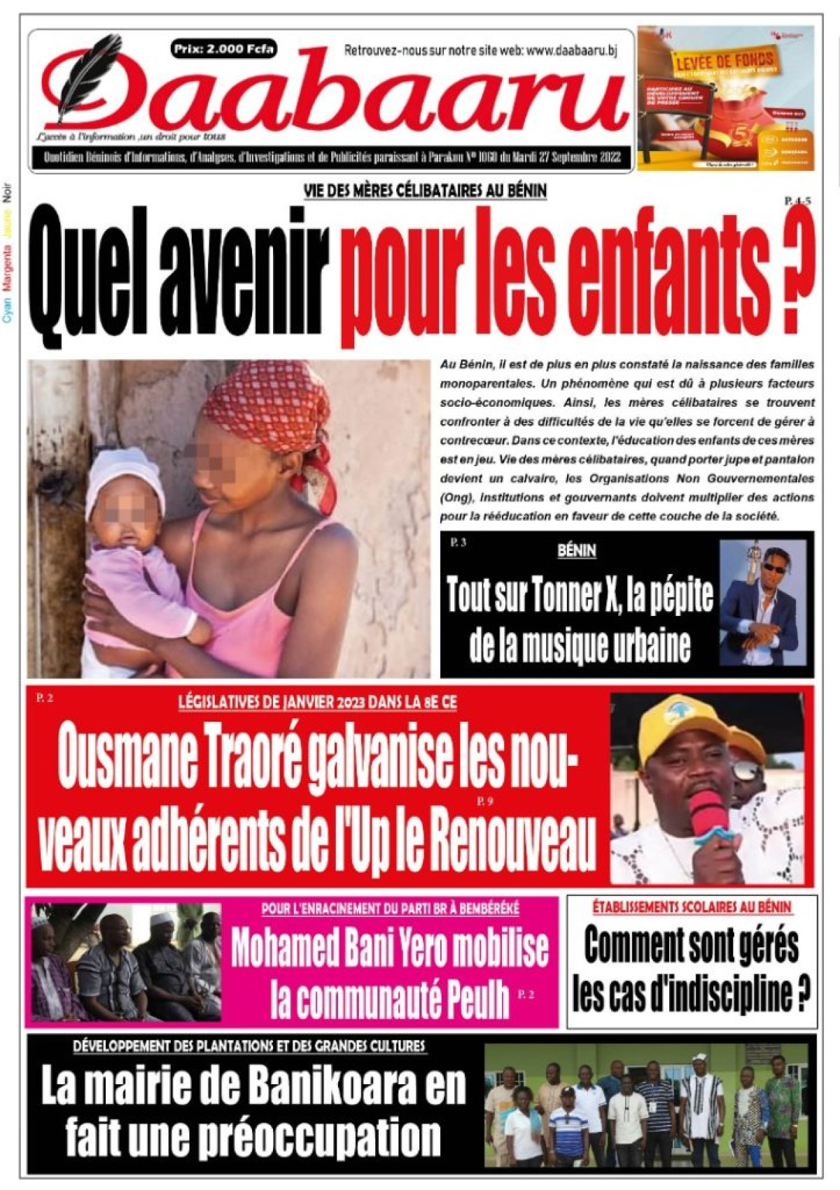 UNE DU MARDI 27 OCTOBRE 2022