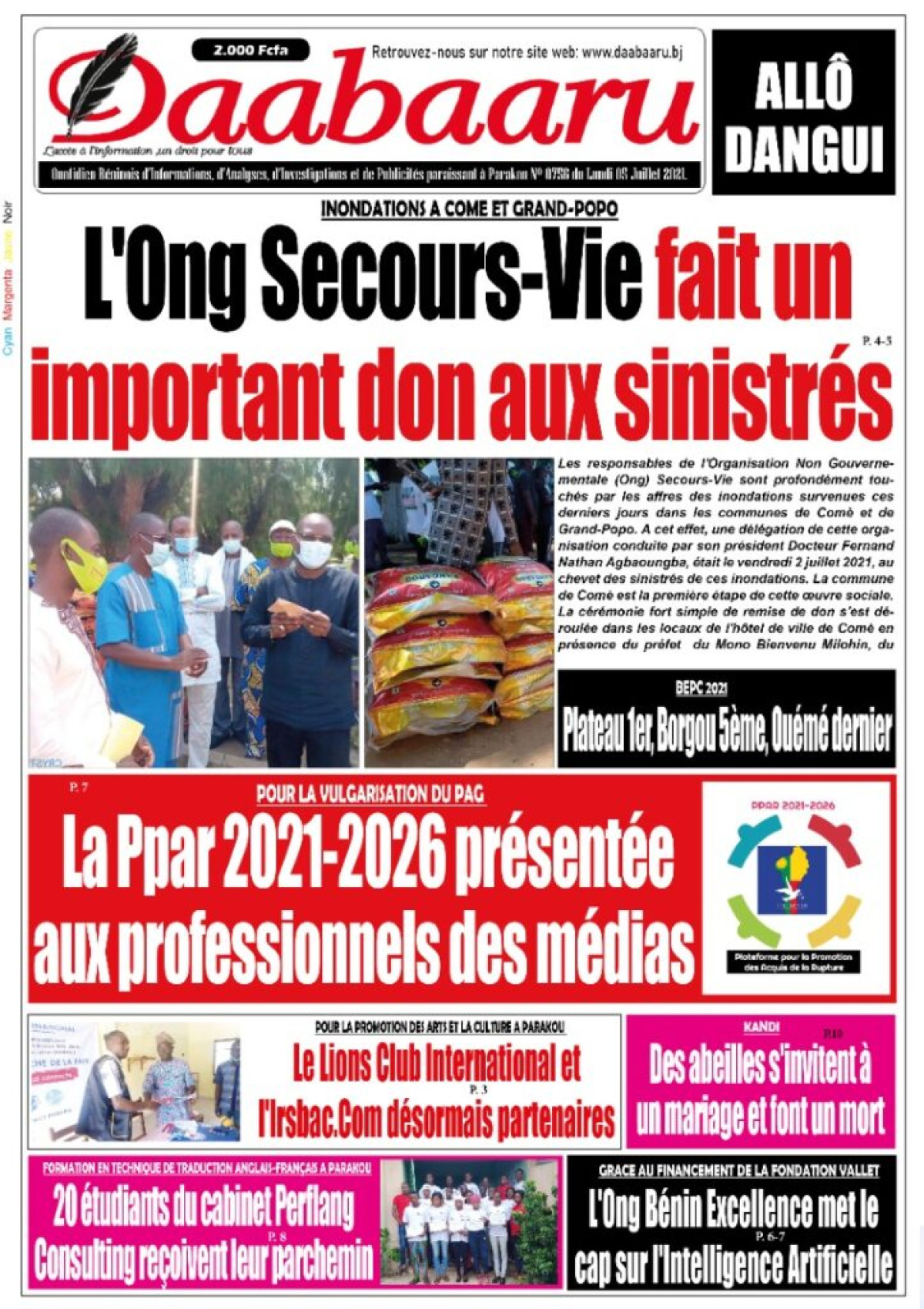 Parution du lundi 05 juillet 2021