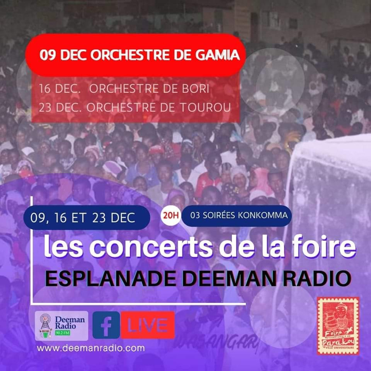 FOIRE INTERNATIONALE DE PARAKOU : Trois géants concerts pour tenir en haleine les forains