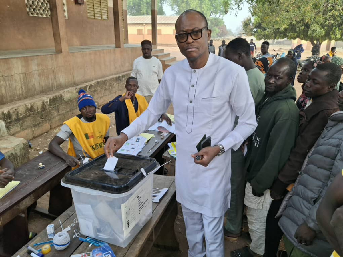 Élections communales et législatives 2026: le candidat Hermann Orou Takou vote à 8h46 à Bessassi