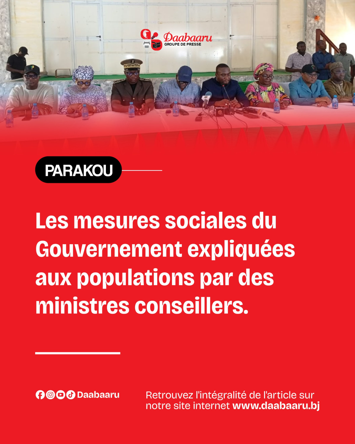 À cœur ouvert avec les populations de Parakou: des conseillers expliquent les mesures sociales du gouvernement