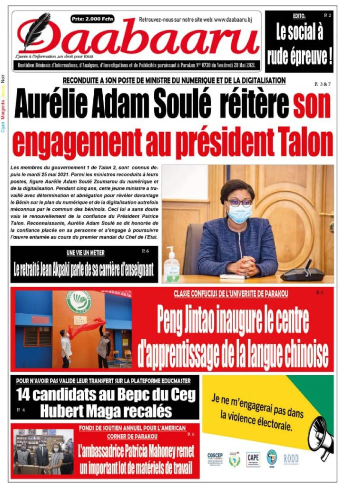 Parution du vendredi 28 mai 2021