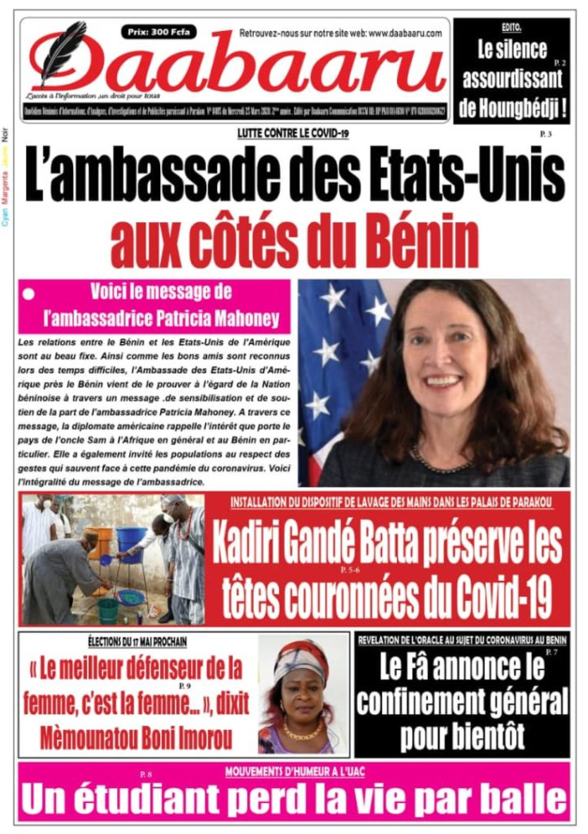 Parution du mercredi 25 mars 2020