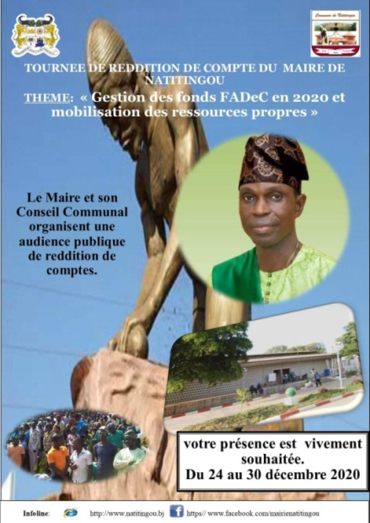 LUTTE CONTRE LE CORONAVIRUS A N’DALI  : L’exécutif communal réceptionne des matériels sanitaires