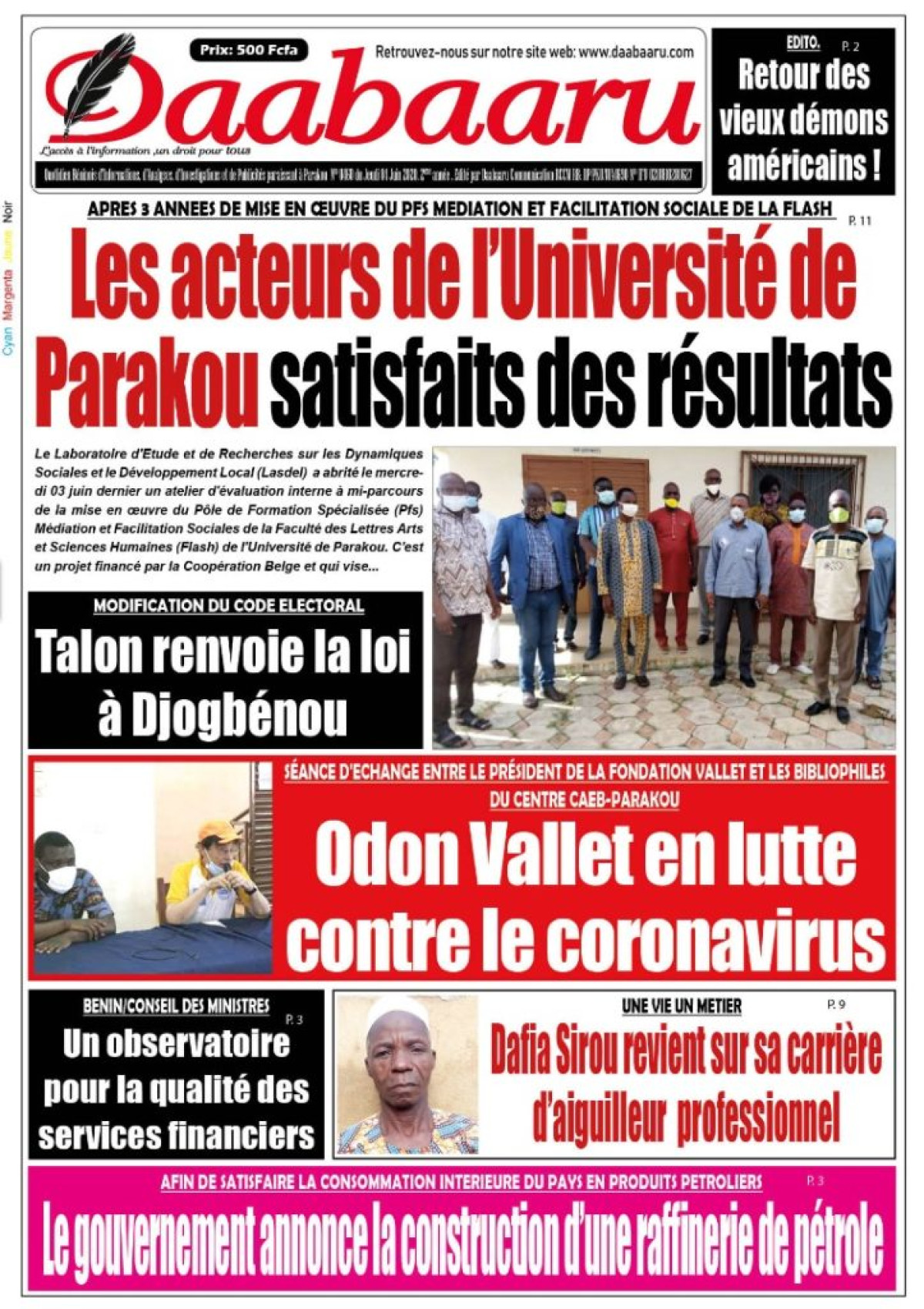 Parution du jeudi 04 juin 2020