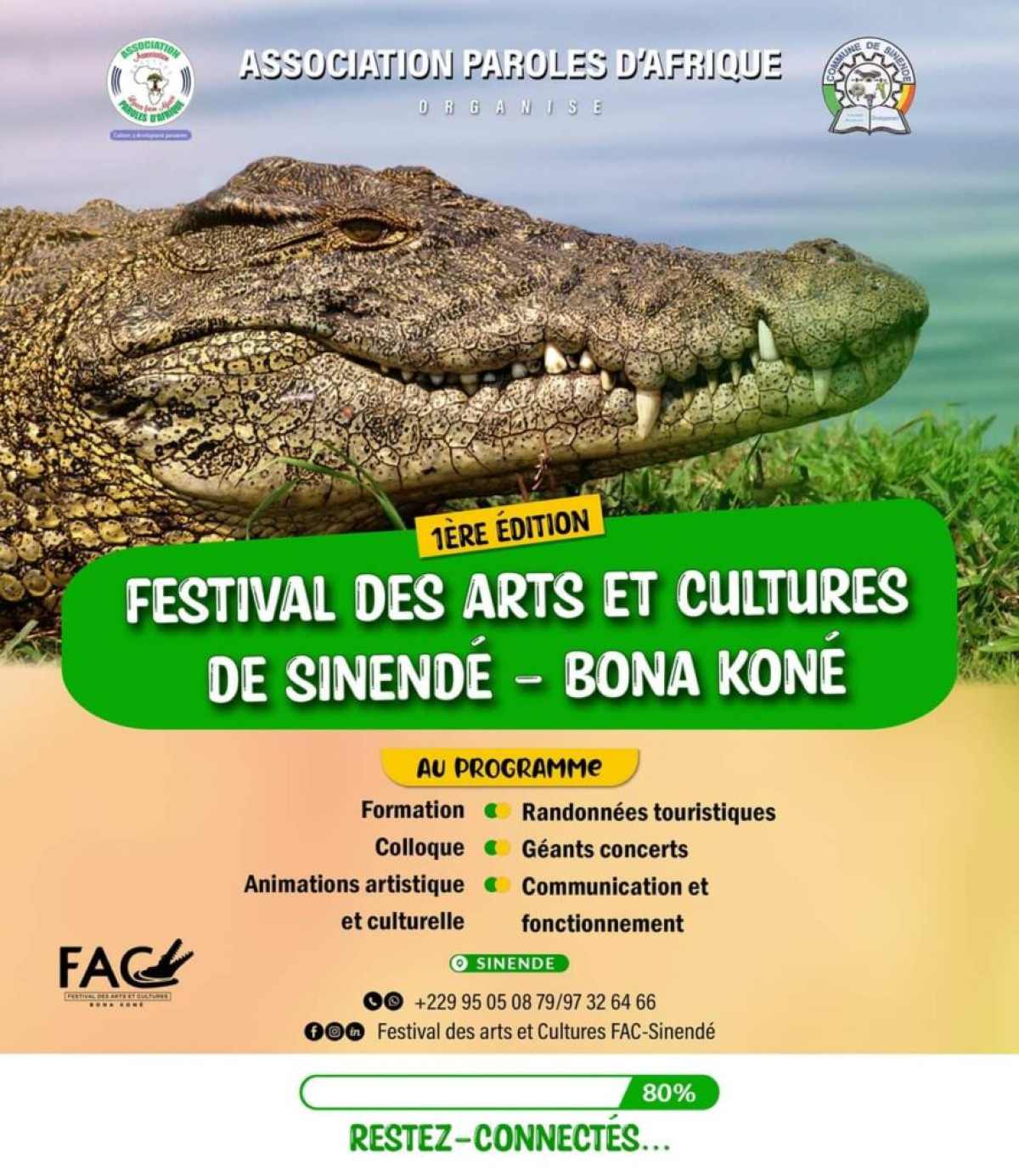 FESTIVAL DES ARTS ET CULTURES DE SINENDÉ : Le plus grand événement culturel de la cité des Bona Koné arrive . Une initiative de l’Association Paroles d’Afrique