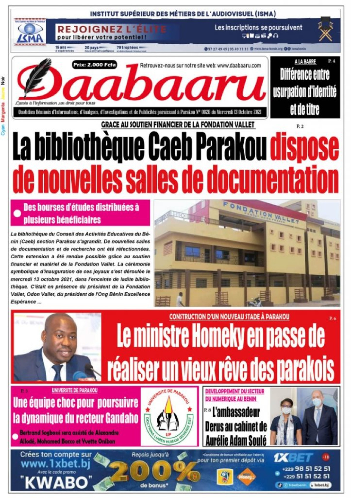 Parution du jeudi 14 octobre 2021