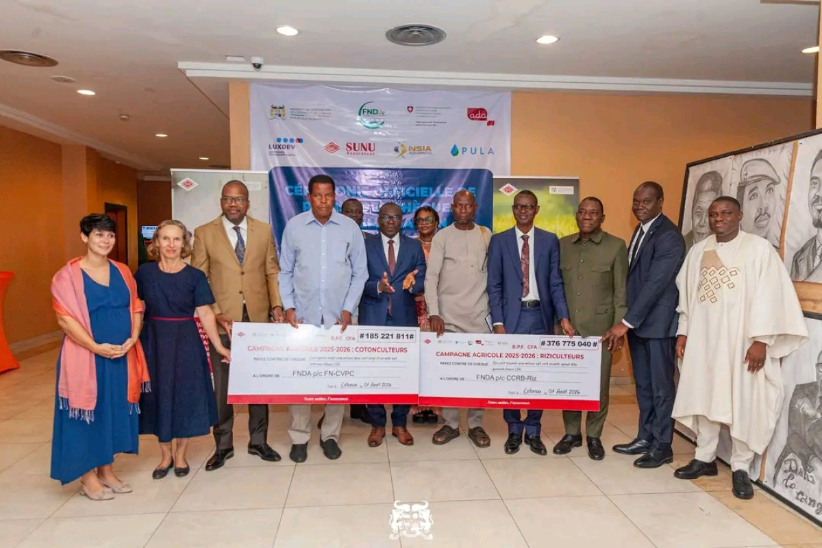 Assurance agricole au Bénin: 561,8 millions de francs CFA versés aux riziculteurs et cotonculteurs