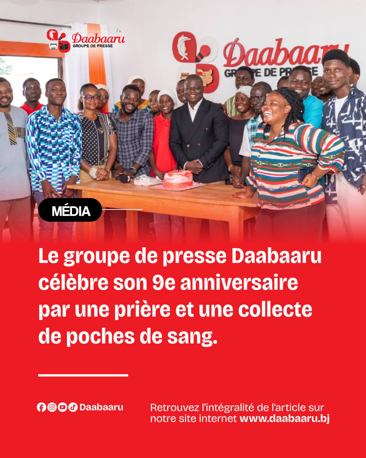 9ème anniversaire du leader de la presse presse dans le septentrion: Daabaaru marque l'événement par une prière et des poches de sang