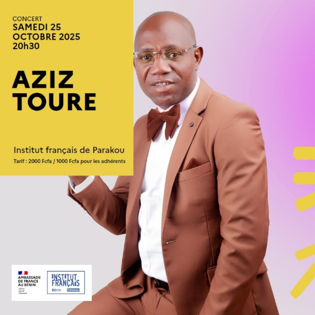 A l'institut français de Parakou: Aziz Touré sera en concert le samedi 15 octobre