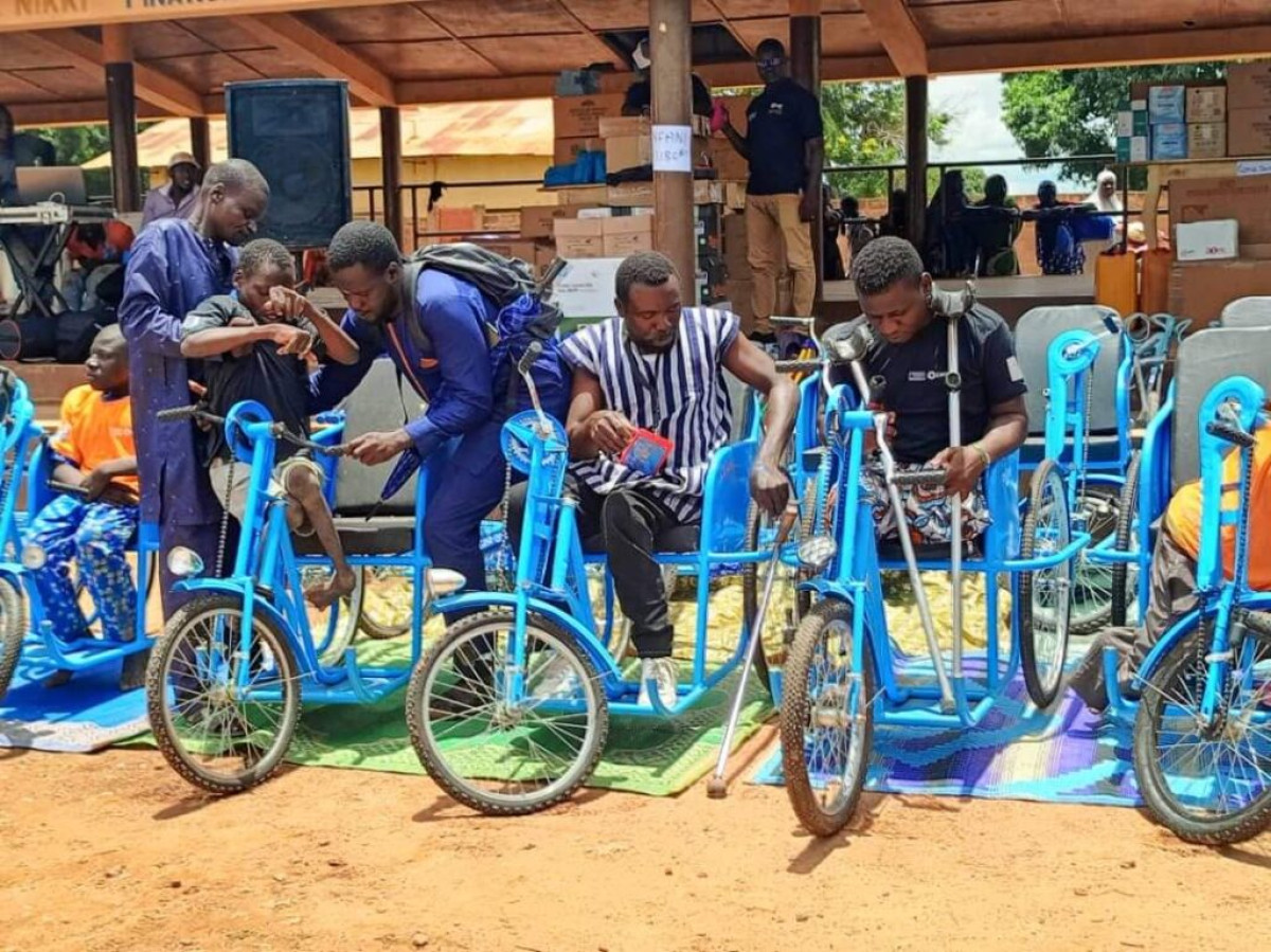 BORGOU-ALIBORI/MISE EN ŒUVRE DU PROJET TEDIJO II DE CARE BÉNIN/TOGO : Des handicapés aux anges après avoir reçu du matériel