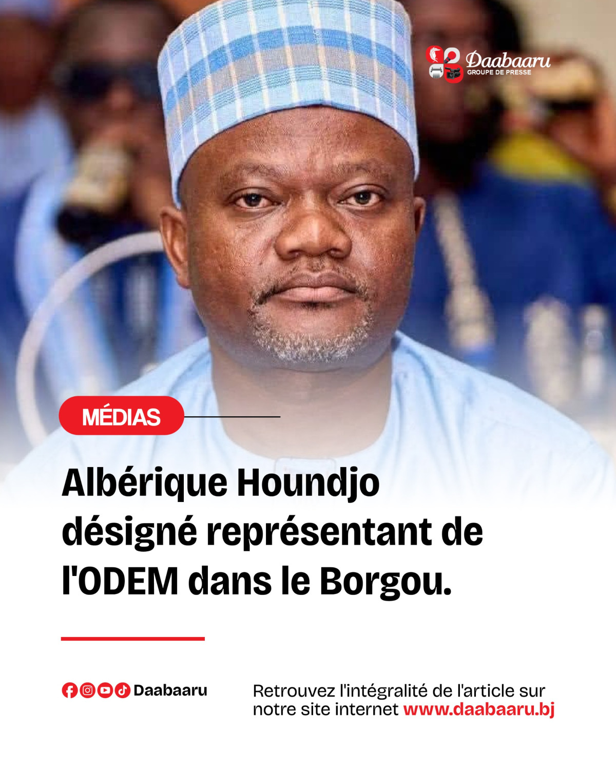 Albérique Houndjo: de la tête de l'Ajs-B, à la veille déontologique de l'Odem dans le Borgou