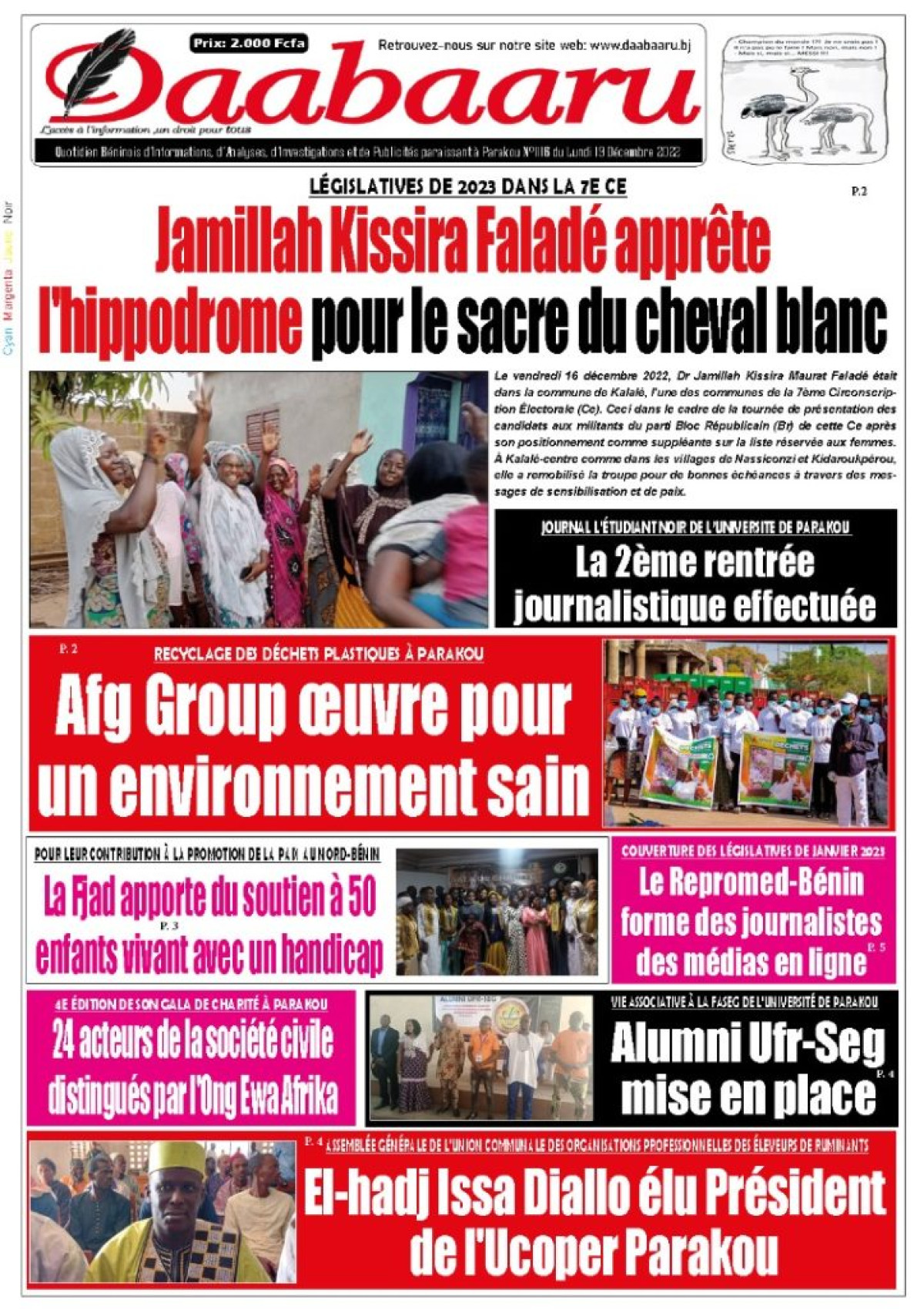 UNE DU LUNDI 19 DÉCEMBRE 2022