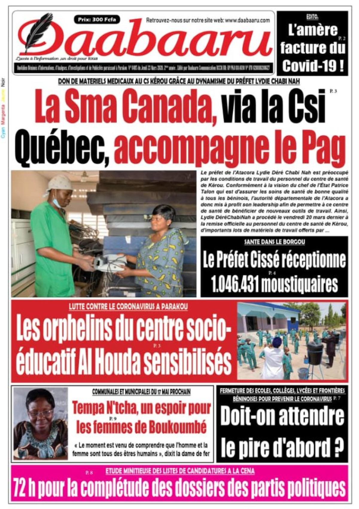 Parution du lundi 23 mars 2020