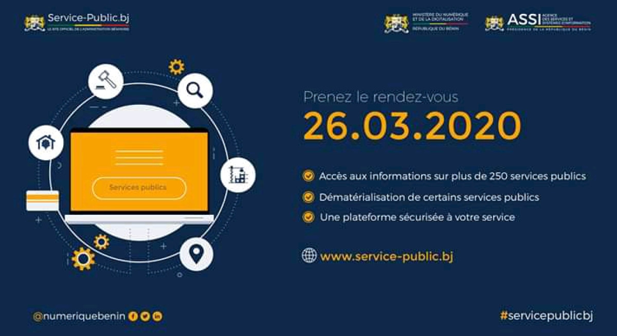 MINISTÈRE DU NUMERIQUE ET DE LA DIGITALISATION : Le « Service-Public.bj » lancé le jeudi prochain