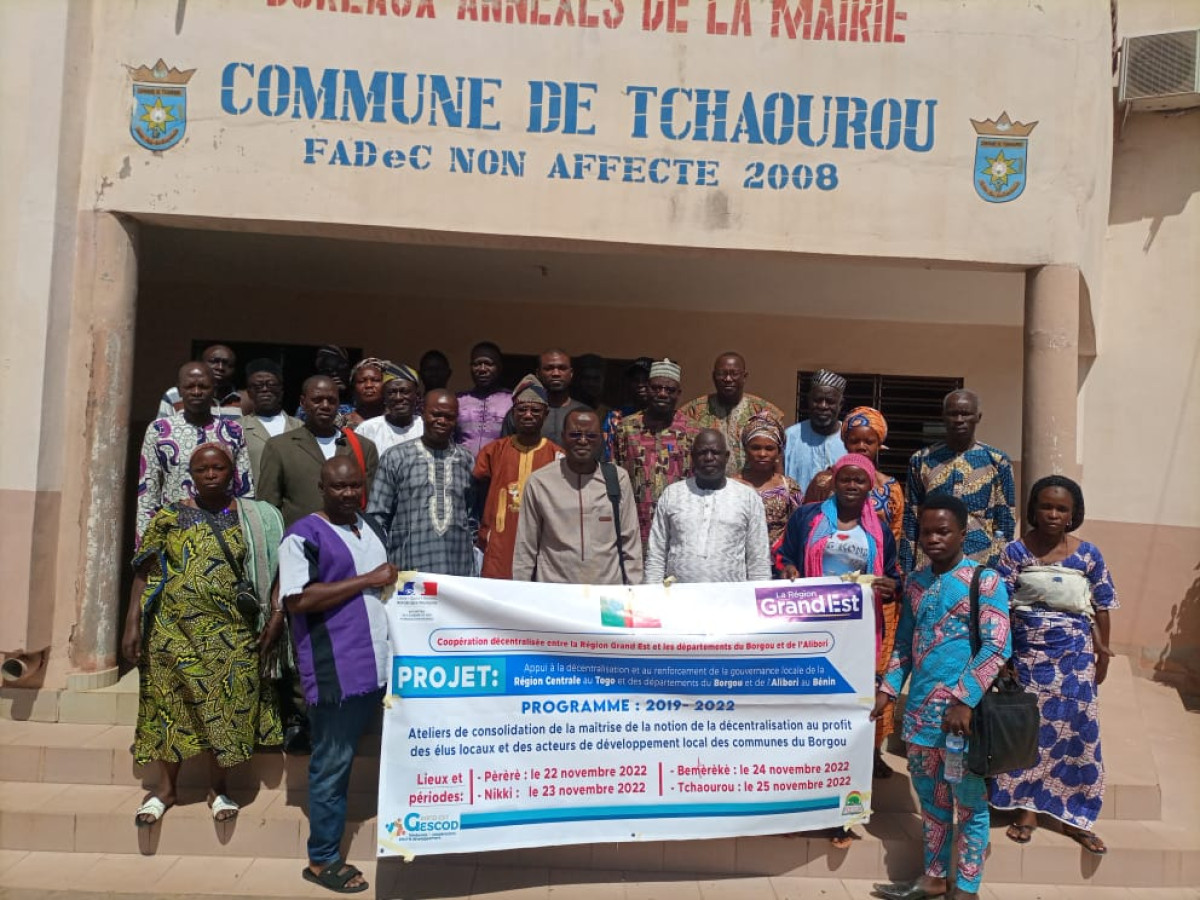 RÉFORME DE LA DÉCENTRALISATION/GRÂCE À LA RÉGION GRAND-EST DE FRANCE : L&rsquo;Association Gescod et l&rsquo;Adécob forment les acteurs de développement local de Tchaourou