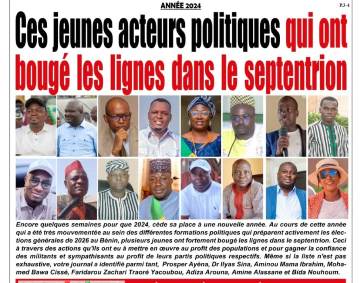 Année 2024: ces jeunes acteurs politiques qui ont bougé les lignes dans le septentrion